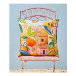 Viva Italia Orange Reversible Garden Cushion
