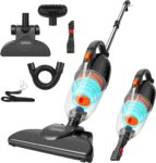 VonHaus Stick Vacuum Cleaner 800W 17000Pa Corded 2 in 1 Upright & Handheld Vacuum Cleaner with Lightweight Design, HEPA Filtration, 1.3L Dust Tank, Crevice Tool & Upholstery Brush – Grey