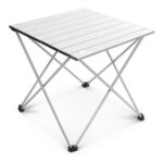 Voyager Foldable Camping Table with Adjustable Height Extra Storage, Lightweight