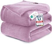 WAVVE Fleece Blanket Large Purple Throw 220x240cm – Fluffy Soft Warm Versatile Large Throw XXL Blanket for Bed/Sofa/Couch