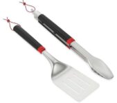 WEBER Spatula & Tongs Set – Free C&C / WEBER Compact 47 cm Portable Kettle Charcoal BBQ – £49.49 – Free C&C / Free Delivery