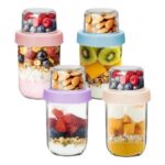 WEELOO Overnight Oats Jars with Lids, 100ml 500ml