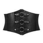 WERFORU Womens Elastic Corset Waist Belt Lace-up Waspie