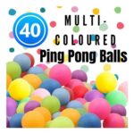 WHEELIO 40 Pack Ping Pong Balls Plastic Table Tennis Balls