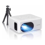WOLFANG 1080p Mini Projector with Tripod, Portable Home Theater