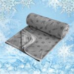 WONGS BEDDING Cooling Blanket for Night Sweats Summer Cool Blanket for Adult Hot Sleeper Throw Blanket for Bed Thin Breathable Comfortable, 150x200cm, Grey