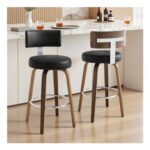 WOOW DEPOT 2-Pack Swivel Counter Height Bar Stools