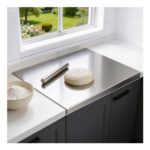 WUDLEP Stainless Steel Cutting Boards with Rolling Pin 80×50 Cm