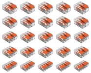 Wago 2 Port (10) 3 Port (10) 5 Port (5) 221 Splicing Connector, Lever All Wire 12-24 AWG, Pack of 25 – sold & shipped by Electrical4all