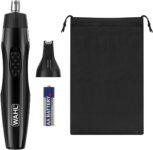 Wahl 2in1 Detail Trimmer Ear, Nose & Precision Facial Hair Trimmer with Washable Heads, Battery Powered, Comfort Grip, Rinseable Blades & Travel Case