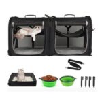 Wakytu Foldable 2-in-1 Cat Carrier and Car Seat, 89x35x43 Cm