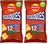 Walkers Squares Variety Multipack Snacks, 12×22 g (Pack of 2) – delayed delivery