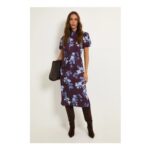 Wallis Floral Satin Midi Dress