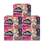 Webbox Naturals Complete Senior (7) Wet Cat Food, 60 x Meat & Fish in Jelly Variety Pack – Natural Ingredients and No Nasties