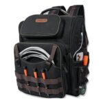 Welkinland 46-Pocket Electrician Backpack, Waterproof Waxed Canvas Tool Bag