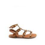Wheres That from Tan Pu Natalia Studded Gladiator Sandals Tan 3