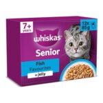 Whiskas 7 Cat Pouches Fish in Jelly 12x85g – £3.12 S&S