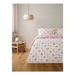 White Beautiful Butterflies Reversible Duvet Set