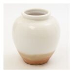 White & Beige Ceramic Pot Vase 35x35cm