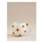 White Pumpkin Embossed Mug