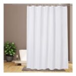 White Shower Curtain Liner, Extra Long 180×200 Cm Polyester