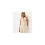 White Striped Halterneck Top