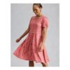 White Stuff Cotton Blend Printed Knee Length Skater Dress