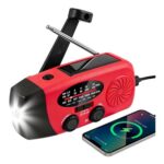 Wind-up Solar Radio with Hand Crank, LED Light, SOS Alarm
