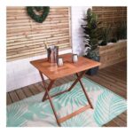 Windermere Outdoor 4 Person Folding Square Wooden Table