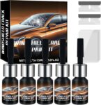 Windscreen Chip Repair Kit,Professional DIY Glass Crack Fix Tool,Automotive Resin Solution for Bullseye, Star Breaks, & Half-Moon Damage (Black)