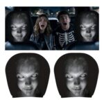 Winnsell 2-Piece Ghost Face Headrest Covers, Halloween Car Decor