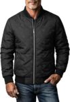 Winter Jacket Men Bomber Jackets Full Zip Coats Cotton Collarless Clothing