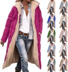 Winter Jackets For Women UK Fleece Lined Longline Parka Coat Quilted Jacket