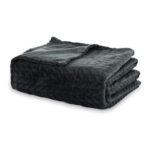 Winthome Soft Throw Blanket for Sofa Bed, Dark Grey 130x170cm