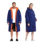 Winthome Windproof Waterproof Changing Robe with Hood Fleece Lining