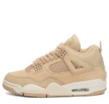 Womens Air Jordan 4 Retro W Sneaker, Hemp & Light Orewood Brown, Size 7.5-9