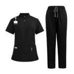 Womens Cotton Scrubs Uniform Set, Slim Fit