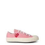 Womens / Girls Comme des Garcons PLAY X Converse Chuck 70 Peeping Heart Low Trainers Pink UK 3