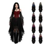 Womens Gothic Lace Dress Medieval Costume Halloween