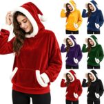 Womens Jumpers Christmas Jumpers for Women UK Fall Winter Hooded Sweatshirt