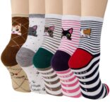 Womens Novelty Animal Pattern Crew Ladies Socks 5 Pairs UK 4-8 – Sold by FANRADE / FBA