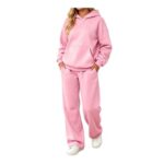 Womens Oversized 2-Piece Tracksuit with Hoodie and Sweatpants