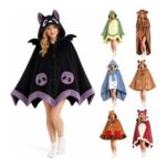 Womens Oversized Blanket Hoodie with Demon Wings