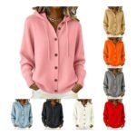 Womens Oversized Hoodie Cardigan Sweater