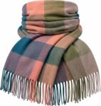 Womens Oversized Plaid Blanket Scarf – Soft Cashmere-Like Winter Shawl Wrap for Fall & Winter, Chunky Tartan Scarves for Women, Elegant Gift for Holiday
