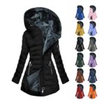 Womens Plus-Size Longline Fleece-Lined Waterproof Parka with Fur Hood