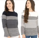 Womens Stripe Jumper Top Navy White Knitted Pullover Ladies Long Sleeve Crew navy/white – Sold by Quality Brands Outlet