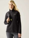 Womens Sweethart Marl Half Zip Fleece Black Seal Grey – Free Delivery with Sign up
