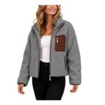 Womens Teddy Fleece Jacket UK Zip-Up