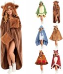 Womens Wearable Blankets Fuzzy Fleece Cosplay Halloween Costumes
